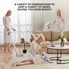 Stick Cordless Vacuum Cleaner, Electric Rechargeable Handheld with LED, White