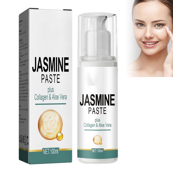 Jasminsalbe Augenringe,Schlupflider Aktiv Jasminsalbe,Jasminsalbe Plus,Jasmin Salbe Augenringe,Augencreme Gegen Falten Und Augenringe,Augencreme mit Collagen und Aloe,Jasmin Creme Augenringe 100ML