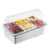 VEVOR Countertop Food Serving Display Container 5 Pan Condiment Dispenser