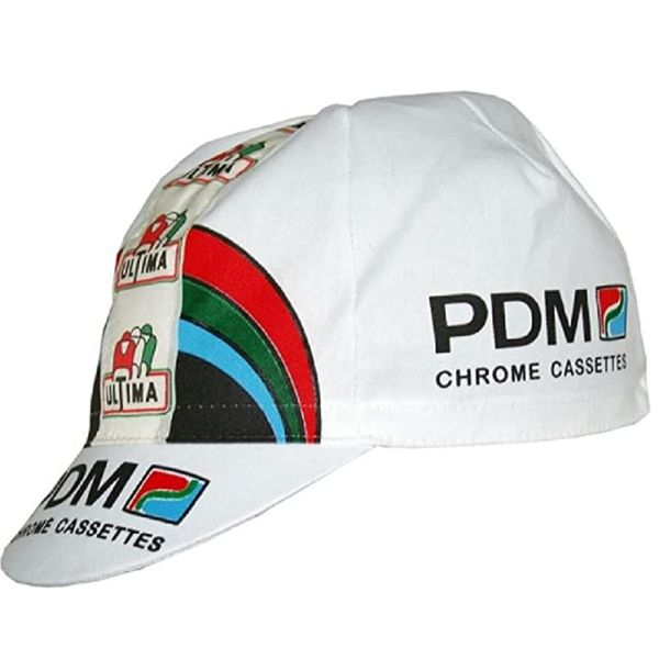 Outdoor Vintage - Anti Sweat Cotton Cycling Cap | L’Eroica, Tour de France, Giro D’Italia Style Bicycle Cap,Team Jersey Caps (Pdm)