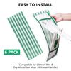 6 Pack Replacement Mop Refills Compatible with Libman Wet & Dry Microfiber Mop, Reusable Washable Mop Head Replacement Pads for Cleaning Multi-Surface Floor
