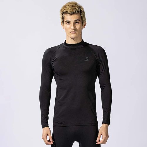 Otafuku Gloves JW-275 Winter Inner, Long Sleeve, High Neck, Thermal, Insulated, Sweat Absorbent, Quick Drying, Compression, Men's, Black, L Size
