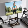 Universal 40-86 Inch Height Adjustable Rolling TV Stand with Wheels, 2 Shelves
