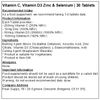Vitamin C, Vitamin D3, Zinc & Selenium - 30 Tablets - Bones
