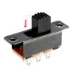 sourcing map 5Pcs 6mm Vertical Slide Switch DPDT 6 Terminals PCB Panel Latching
