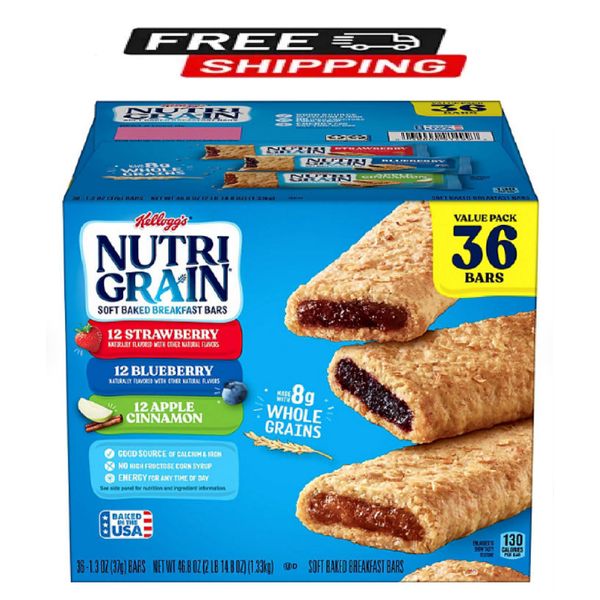 Nutri-Grain Bars Variety Pack, 1.3 oz., 36 pk.