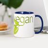 CafePress Leafy Vegan Mug 11 oz (325 ml) Ceramic Coffee Mug
