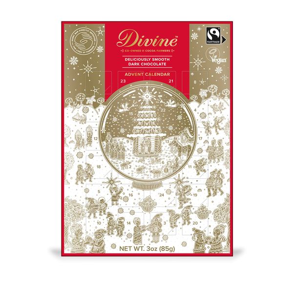 DIVINE Dark Chocolate Advent Calendar, 3 OZ