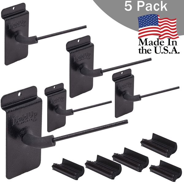 Hold Up Displays - in Barrel Wall Mount Pistol Holder - 30 Degrees Right - 3" Slatwall (5 Pack)