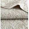 3 PCS Patchwork Bedspread Quilted Bed Throw Single Double King Size Bedding Set (Damask Beige, Double)