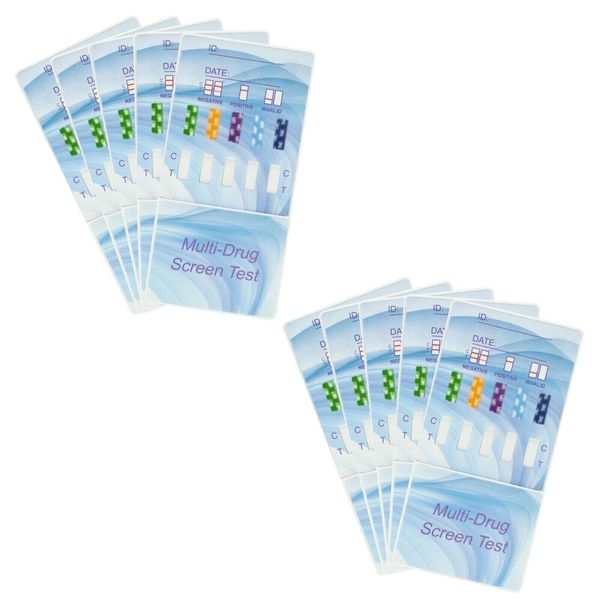 10 Pack 5 Panel Drug Testing Kit - Test for 5 Drugs Home or Work - Free Shipping