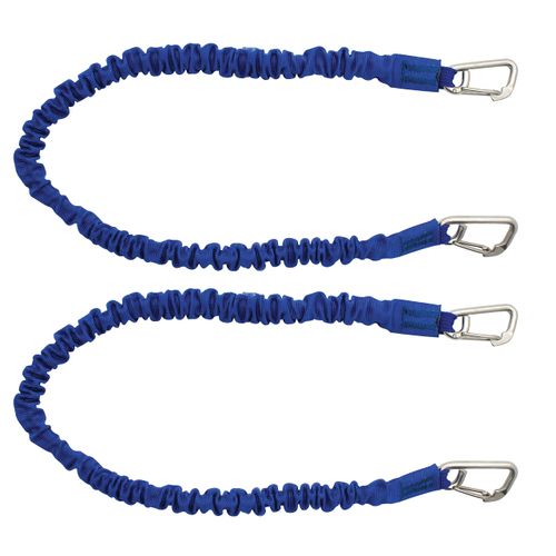 Extreme Max 3006.2795 BoatTector High-Strength Line Snubber & Storage Bungee, Value 2-Pack - 60" with Compact Hooks, Blue