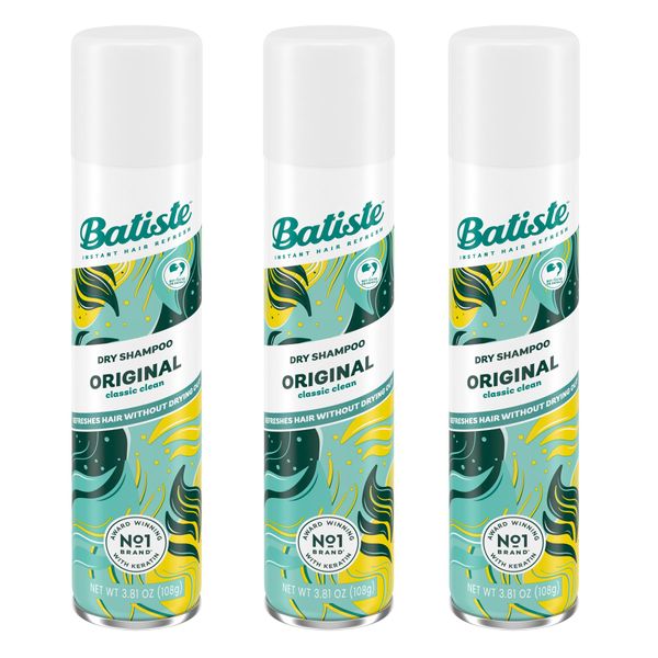 Batiste Original Dry Shampoo, Waterless Shampoo, 3.81oz 3 pack