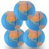Quasimoon 14" Geographical World Map Earth Globe Paper Lantern by PaperLanter...