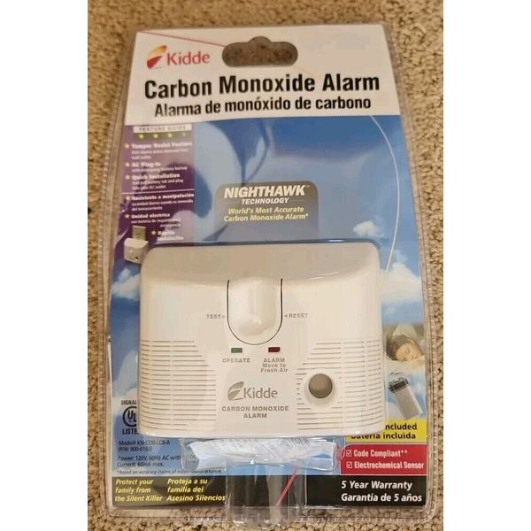 Kidde Carbon Monoxide Alarm KN-COB-LCB-A NIGHTHAWK Electrochemical Sensor Sealed