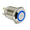 ESUPPORT 12mm Blue LED Light 2A Momentary Push Button Switch Stainless Waterproof Car Boat