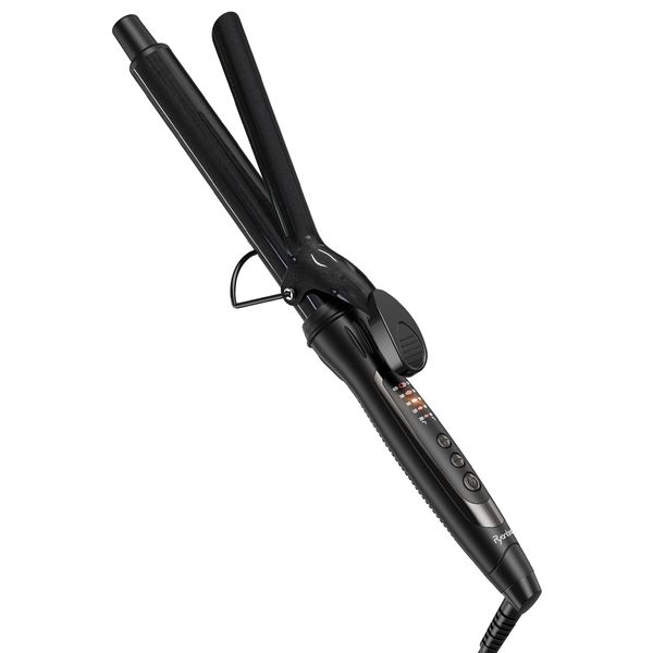 Ryanboo Hair Iron, Curling Iron, 1.0 inches (25 mm), Curling Iron, 5 Temperature Adjustment, Professional Specifications, Max 666°F (220°C), Overseas (25mm, Black)