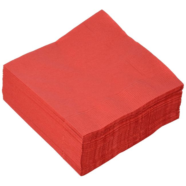 Colored Napkins, Made in Japan, 9.8 x 9.8 inches (25 x 25 cm), 50 Pieces, Italian Red, C24-IR-J