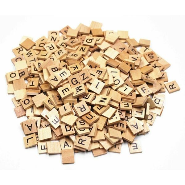 Walgreen Xample 26 Letters 200 Wooden Scrabble Tiles Wood Black Letters Numbers Board Crafts Genuine