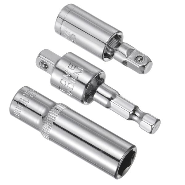 CoCud 10mm Deep Socket Set, 1/4" Drive, 3-Piece, For Home Maintenance