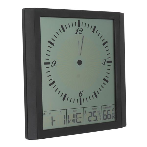 Wall Mounted Digital Display Clock 8.6 Inch Multi-function Large Digital Wall Clock Thermometer Hygrometer for Bedroom