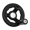 Sourcingmap 4-inch Diameter Plastic Round Hand Wheel W Revolving Handle