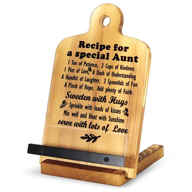 Aunt Gifts from Niece and Nephew Birthday Christmas Gifts for Aunt New Aunt Aunty Aunties Tia Titi Best Aunt Ever Gifts Aunt Announcement Promoted to Aunt Gifts to My Aunt Kitchen Cookbook Stand