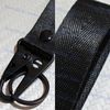 MITSUBISHI Black Keychain Metal key Ring Hook Strap Lanyard Nylon Universal