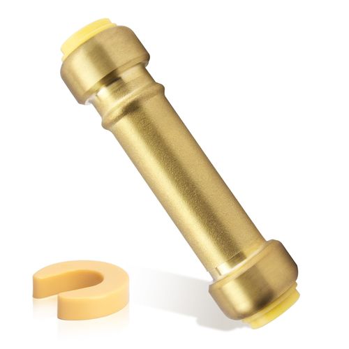 3/4 Inch Push-to-Connect Brass Slip Coupling,U3016LFA Plumbing Fitting for PEX, Copper, CPVC, PE-RT, HDPE Pipe