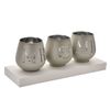 Mr and Mrs Triple Tea Light Holder Wedding Anniversary Gift
