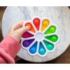 Pop Fidget Toy 10-Button Rainbow Numbers Silicone Bubble Popping Game