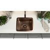 Monarch Abode 17-inch Hand Hammered Pure Copper Highball Dual Mount Drop in Kitchen Sink, Drop in or Undermount Kitchen Sink, Deep Single Rectangular Bowl