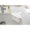 Yamazaki Industries 3236 Triangular Corner Floating Lid Included, Triangular Corner, Aqua, White
