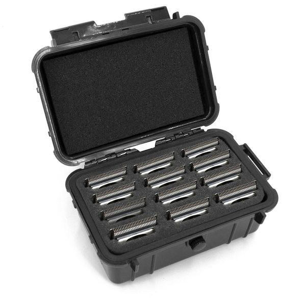 CM Protective Clipper Blade Holder for 12 Blades - Waterproof Clipper Case Only