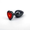 SM VIP Black Heart Plug Red M (084M)