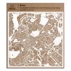 O3 DESIGN STUDIO Rome Paper Cut Map White 30x30 cm Paper Art