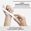 ForPro Professional Collection O-Files Foam Board, Double-Sided Manicure Nail File, 100/180 Grit, Individually-Wrapped, 6" L x .75" W, White, 100-Count