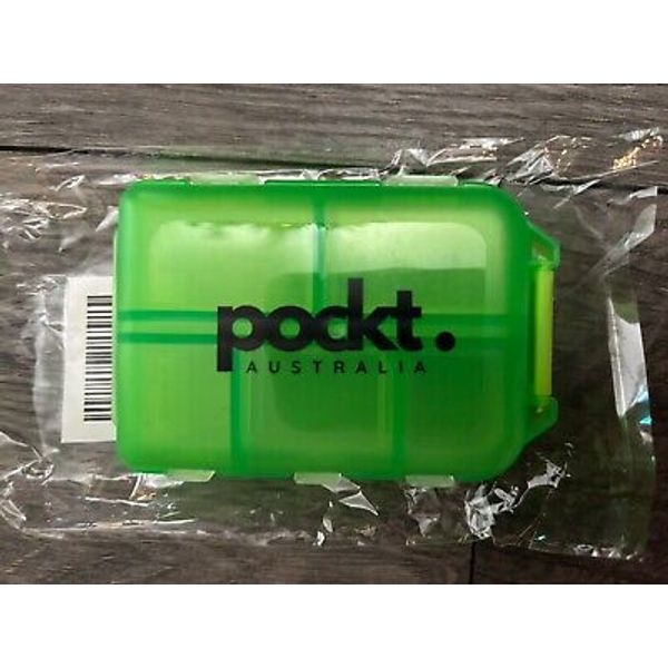 Pockt Pal Pill Organizer-Green-Pills/Vitamin Organizer-New