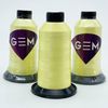 GEM Machine Embroidery Thread, 1x 3000M Cone, 40wt Polyester, Lemonade, for Embroidery Machines