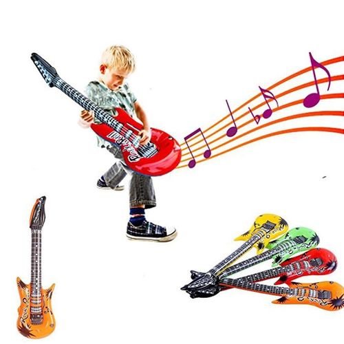 CCINEE 12Pack 35 Inch Novelty Inflatable Rock Star Guitar Toys Assorted Color for Children Party Accessories Favors