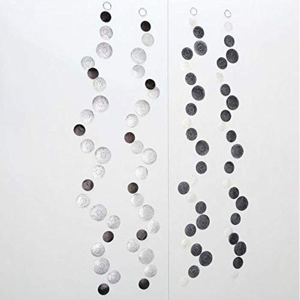 Capiz Garland, Set of 4, 2 x Light + 2 x Dark, Length: 180 cm