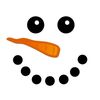 CafePress Snowman Face Sticker (Rectangle 10 pk)