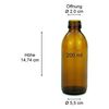 mikken 2 Brown Glass Bottles 200 ml with Screw Cap