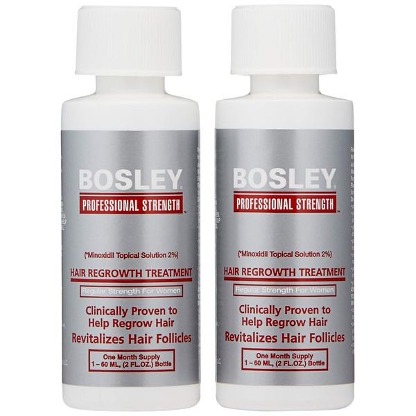 Bosley Hair Regrowth Treatment Regular Strength By for Women - 2 X 2 Oz Treatment, 2count