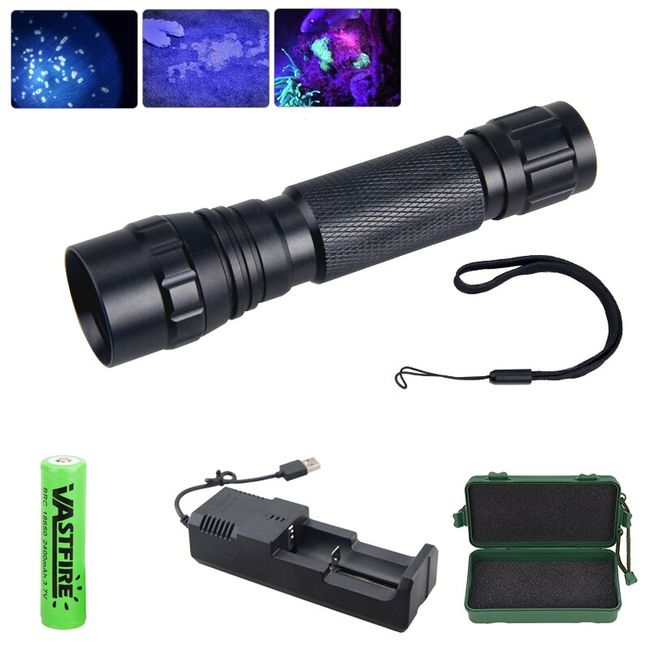 Vastfire 365nm Black Light UV Flashlight ultra Pure Ultraviolet