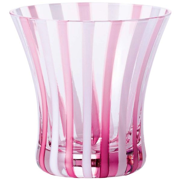 ADERIA F71805 Tsugaru Vidro Spring Sky Rock Glass, 8.5 fl oz (240 ml), Pink, Comes in a Gift Box, Made in Japan, Father's Day, Mother's Day, Respect for the Elderly, Stylish, Birthday, 60th Birthday, Men's, Birthday, Gift, Gift, Thin, Retirement, Marriage