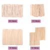 Mibly 4 Style Assorted Wooden Wax Sticks - for Body Legs Face and Small Medium Large Sizes Eyebrow Waxing Applicator Spatulas for Hair Removal or Wood Craft Sticks