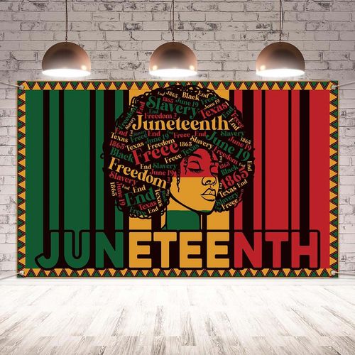 Juneteenth Backdrop for Photograpy Happy Juneteenth Banner Juneteenth Decor 19th June 1865 Freedom Day Juneteenth Party Decoration and Supplies for Home Party