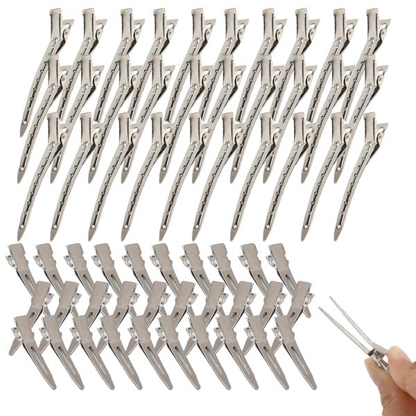 60 Pcs Pin Curl Clips, Simple and Attractive Silver Hair Clips, Practical and Cost-effective Curl Clips, Used for Fixing Hair and Enhancing Charm Pin Curl Clips Long Hair