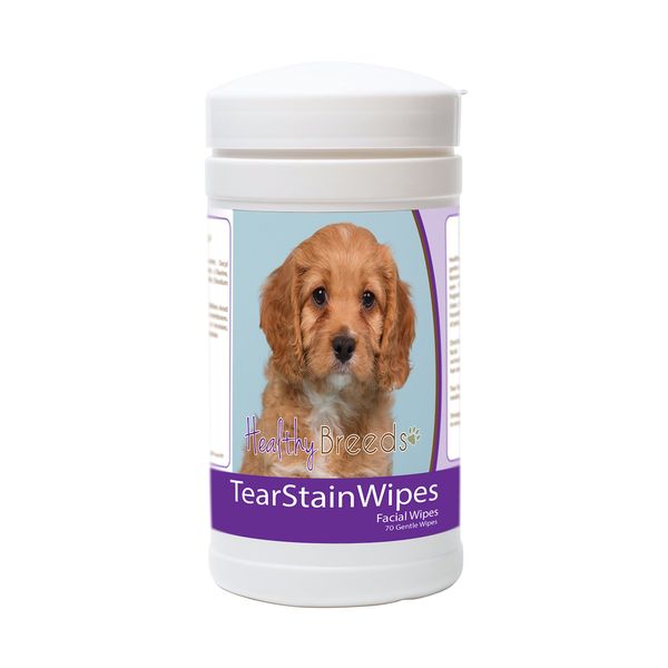 Healthy Breeds Cavapoo Tear Stain Wipes 70 Count